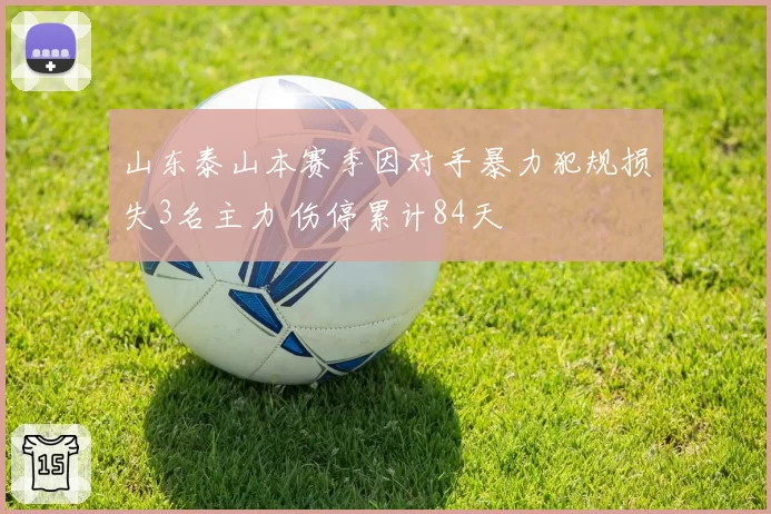 山东泰山本赛季因对手暴力犯规损失3名主力 伤停累计84天